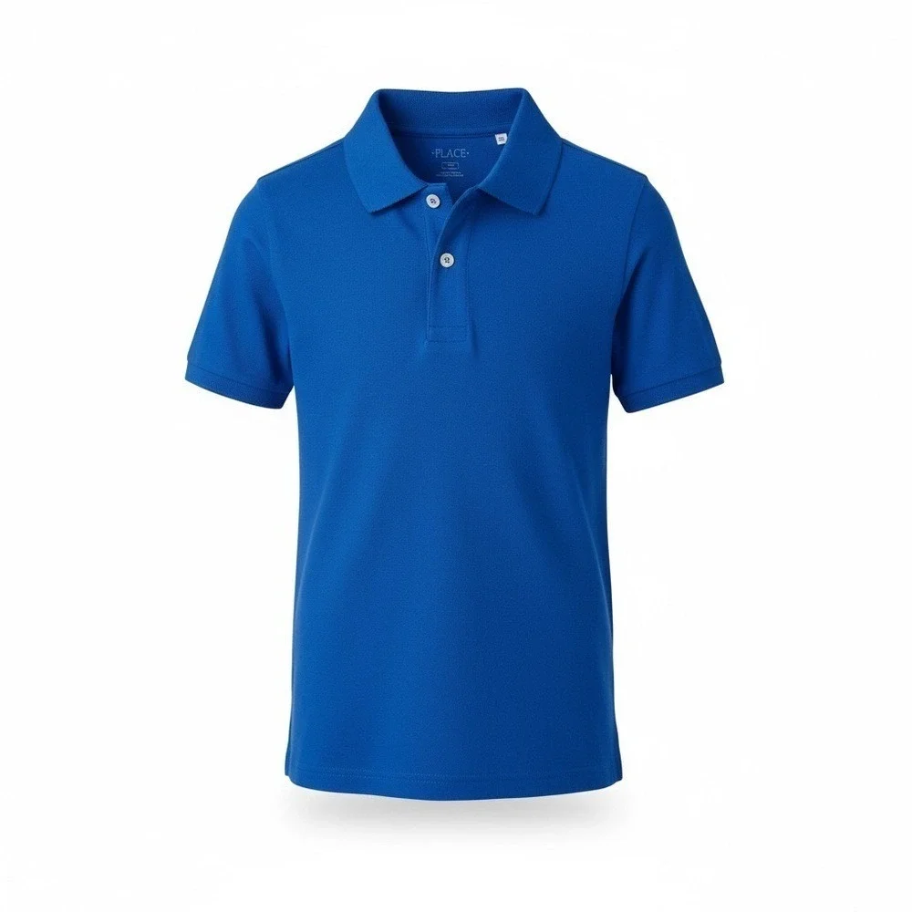 The Childrens Place Kids Boys Royal Blue Short Sleeve Pique Polo Shirt‎ Size M